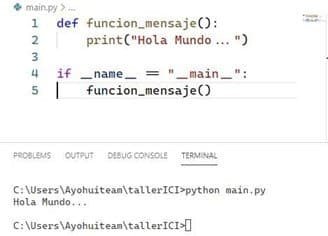 Muestra de la quinta versión de programación en Pyhton 