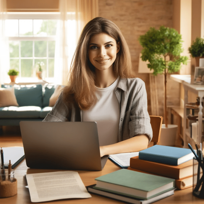 chica estudiando online data science